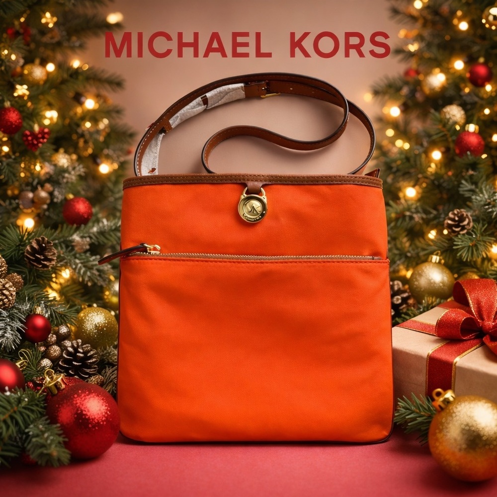 MICHAEL MICHAEL KORS Kempton Nylon Crossbody Bag with Gold Hardware | NWT
